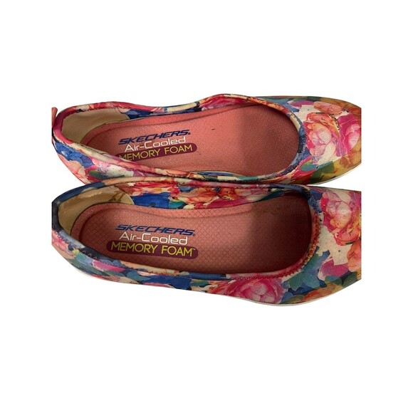 Skechers Air Cooled Memory Foam Flats Womens US 7 Multicolor Floral Print SlipOn - Picture 5 of 6